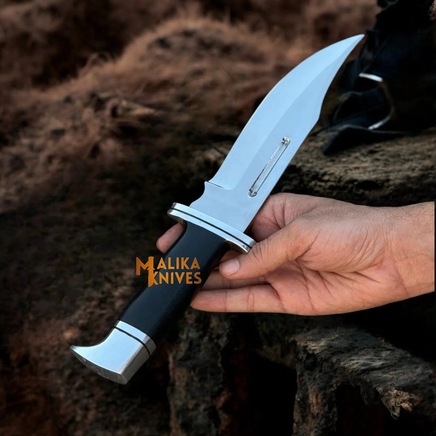 Clip Point Bowie Knife 6” D2 Steel | G10 Handle