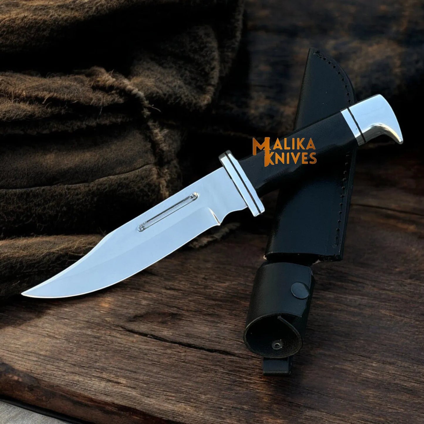 Clip Point Bowie Knife 6” D2 Steel | G10 Handle