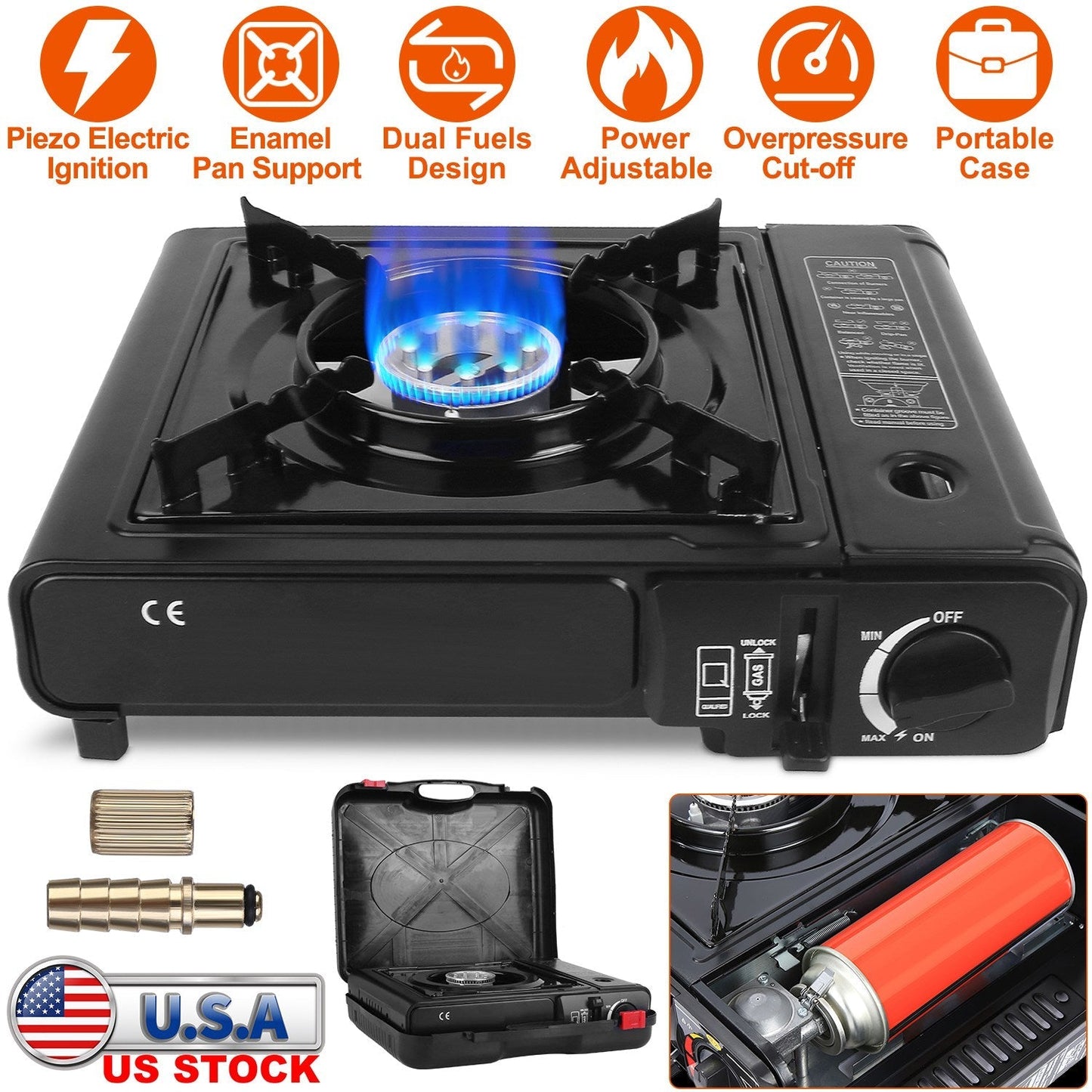 3300W Dual-Fuel Portable Camping Stove