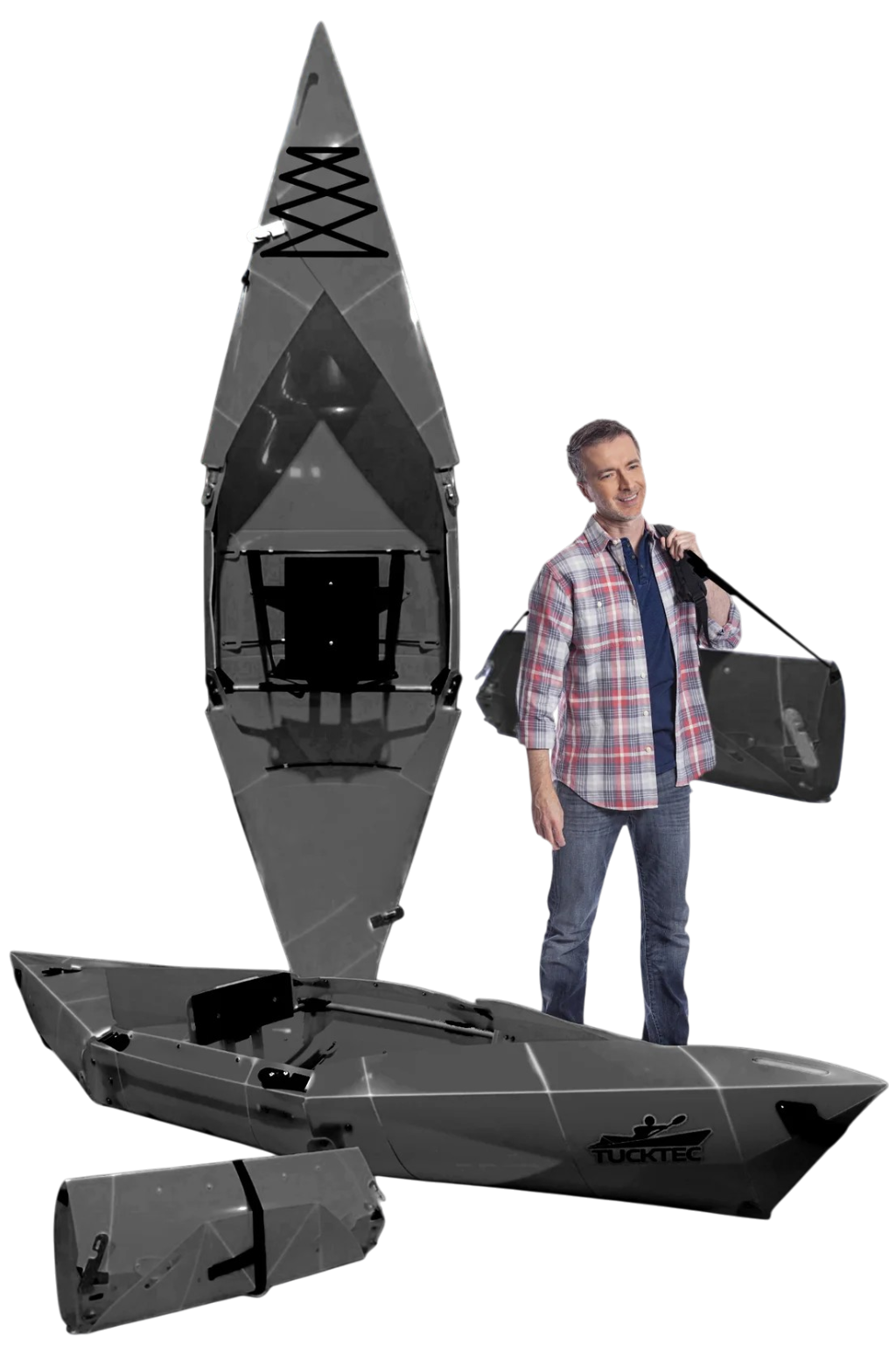 Tucktec Pro Folding Kayak | Hard-Shell | 2-minute Set-up | Foldable, Portable Kayak
