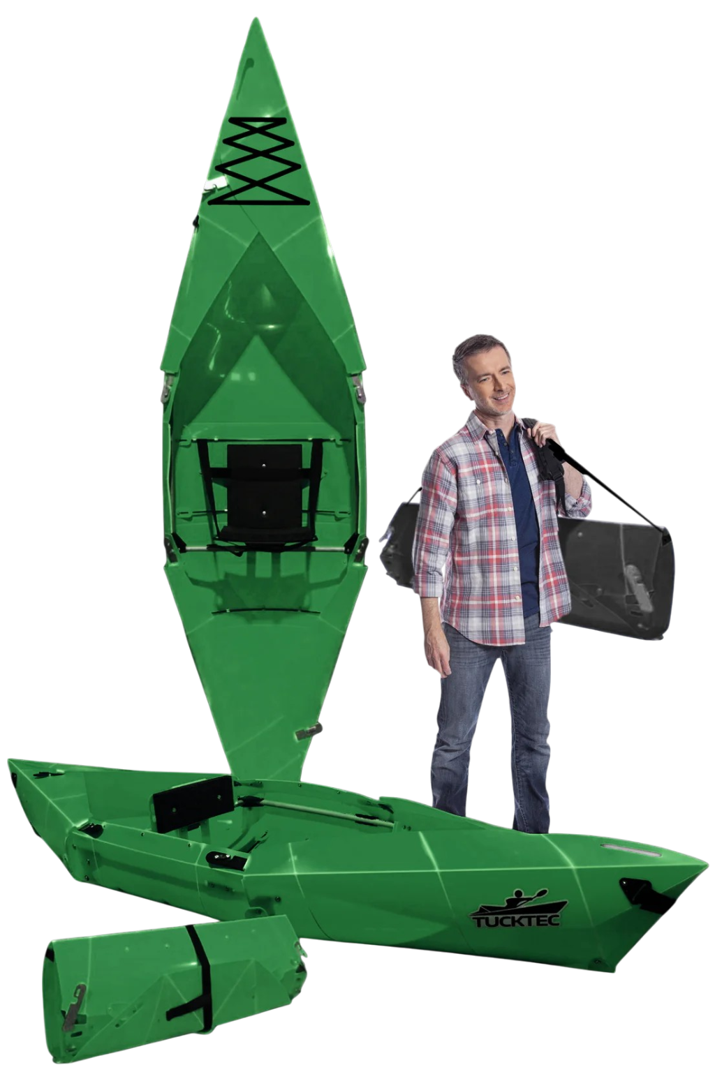 Tucktec Pro Folding Kayak | Hard-Shell | 2-minute Set-up | Foldable, Portable Kayak