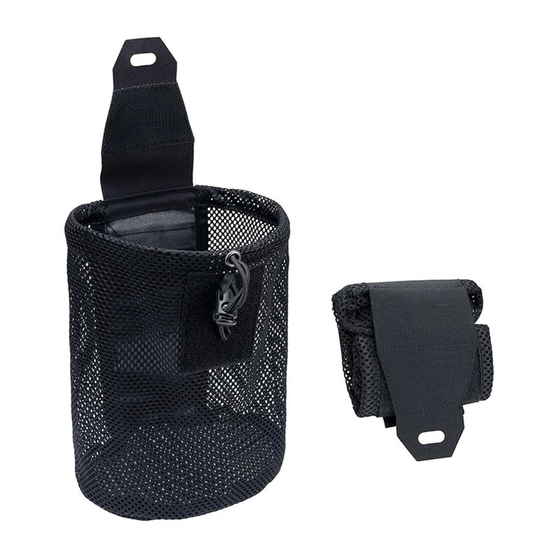 Tactical Dump Pouch Foldable High Capacity Nylon Mesh MOLLE Belt Compatible Lightweight Durable