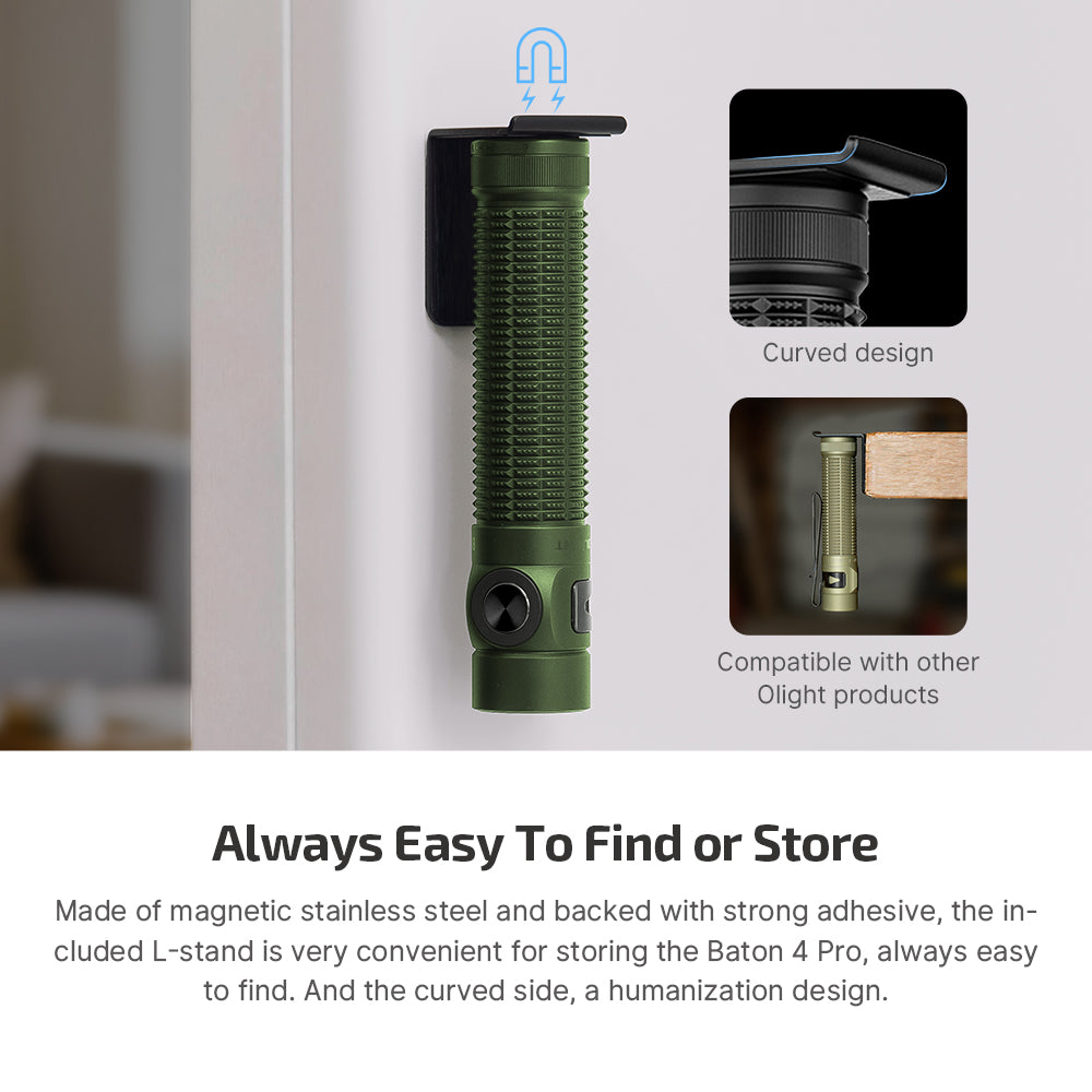Baton 4 Pro EDC flashlight 1500 1600 Lumens OD Green