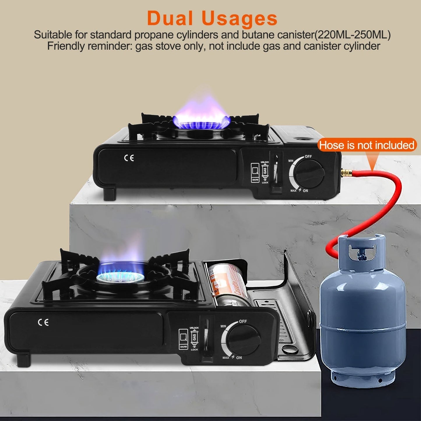3300W Dual-Fuel Portable Camping Stove