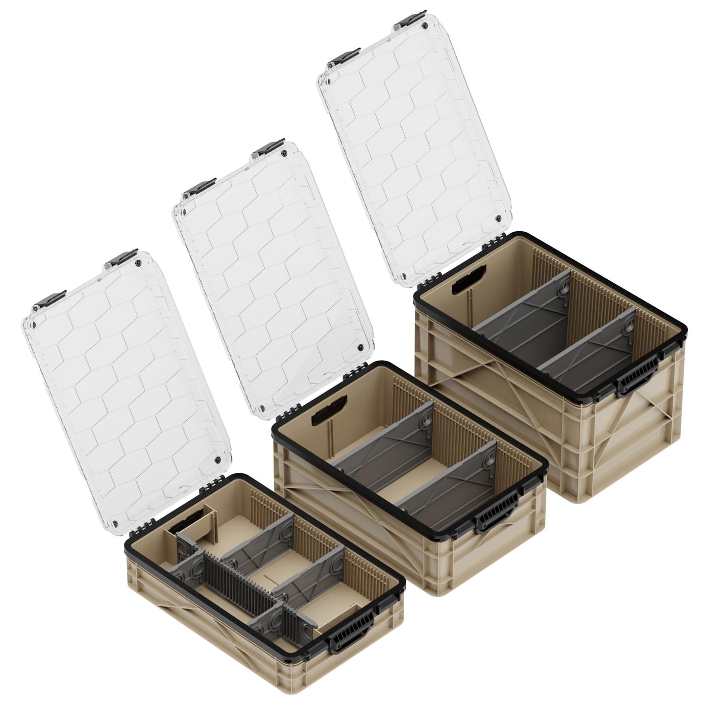 SidioCrate Weather-Resistant Storage Crate 3-Pack
