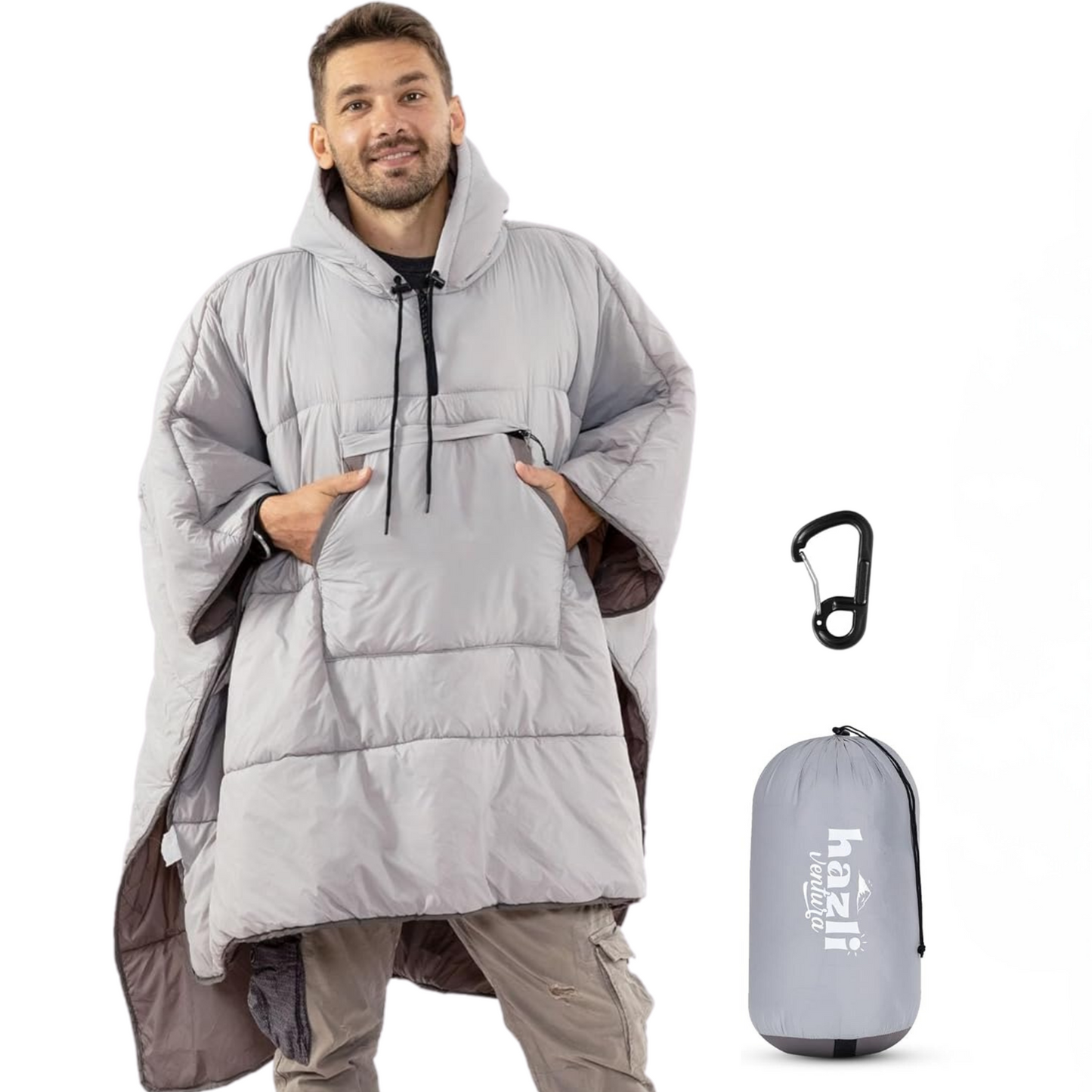Wearable Poncho Blanket | Hooded Windproof Blanket | Camping & Outdoor for Men & Women