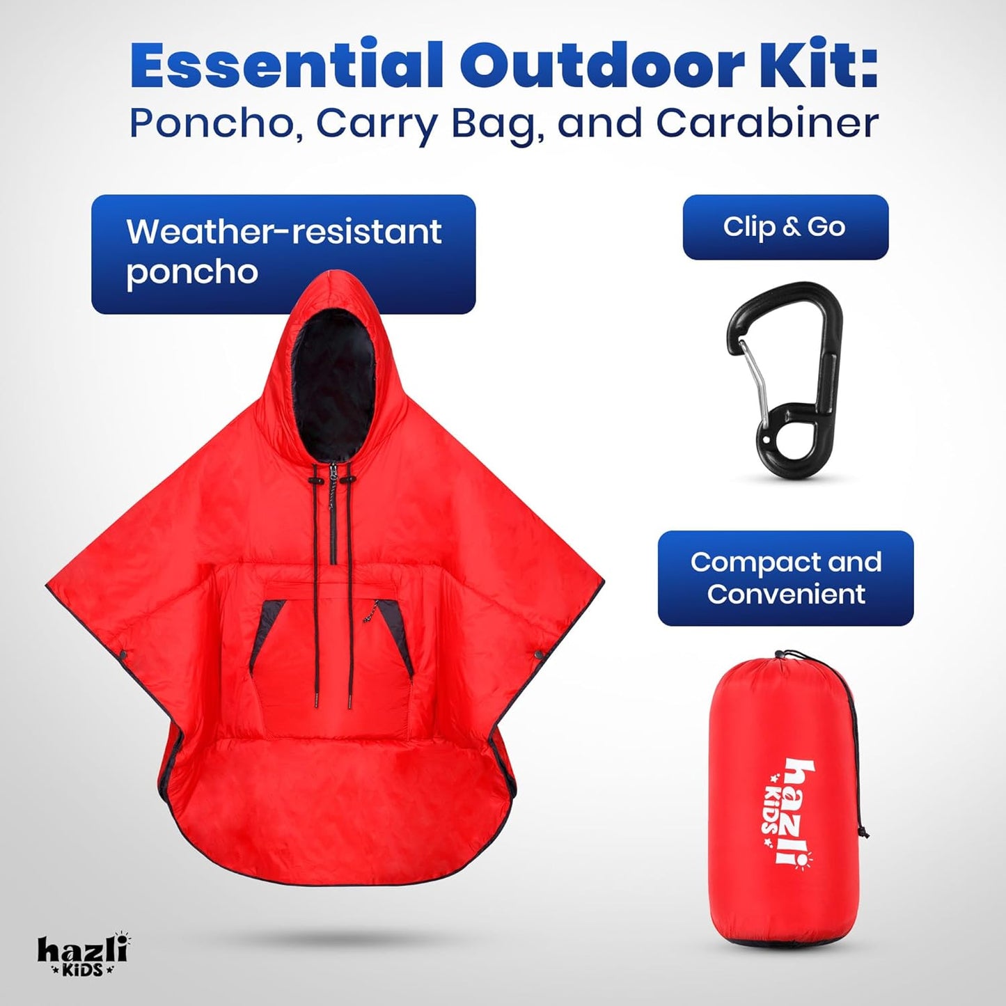 Wearable Poncho Blanket | Hooded Windproof Blanket | Camping & Outdoor for Men & Women