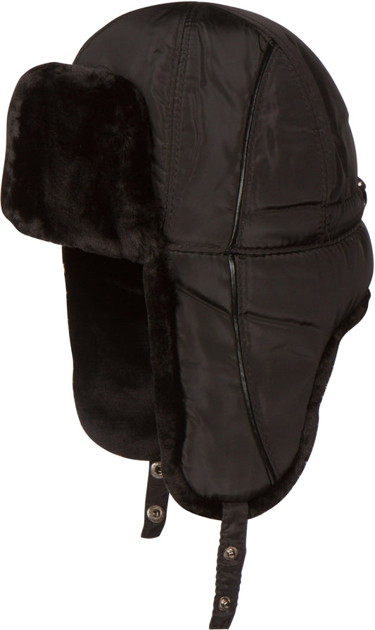 Sakkas Victor Unisex Adjustable Warm Russian Aviator Trooper Trapper Ushanka Hat Faux Mink Fur and Nylon Cold Weather Outdoor