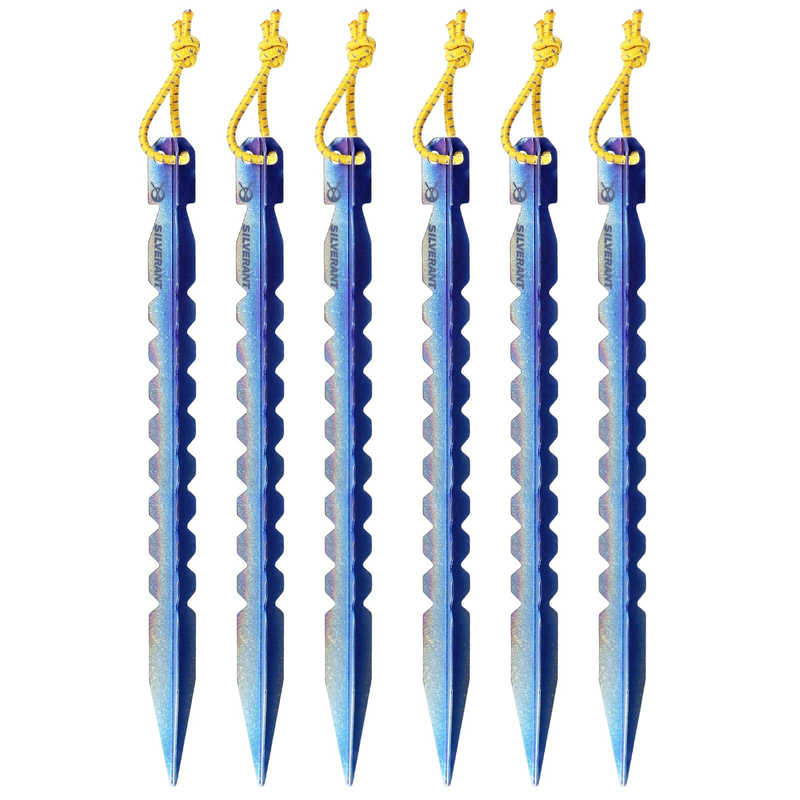 SilverAnt | Y-Shape Tent Stakes | Large | 6-Pack | Titanium