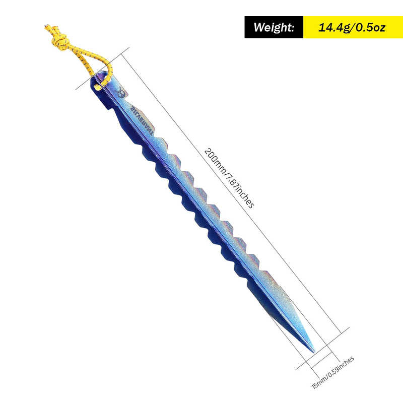 SilverAnt | Y-Shape Tent Stakes | Large | 6-Pack | Titanium