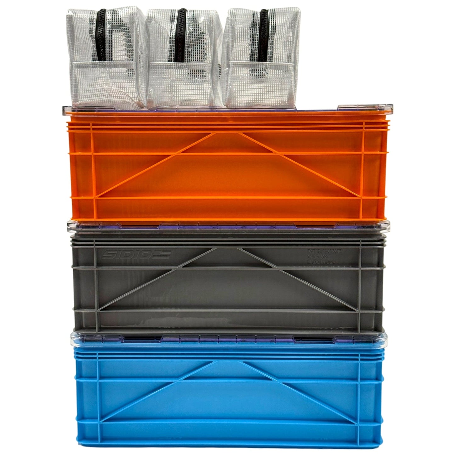 SidioCrate Half Crate 3-Pack Storage System