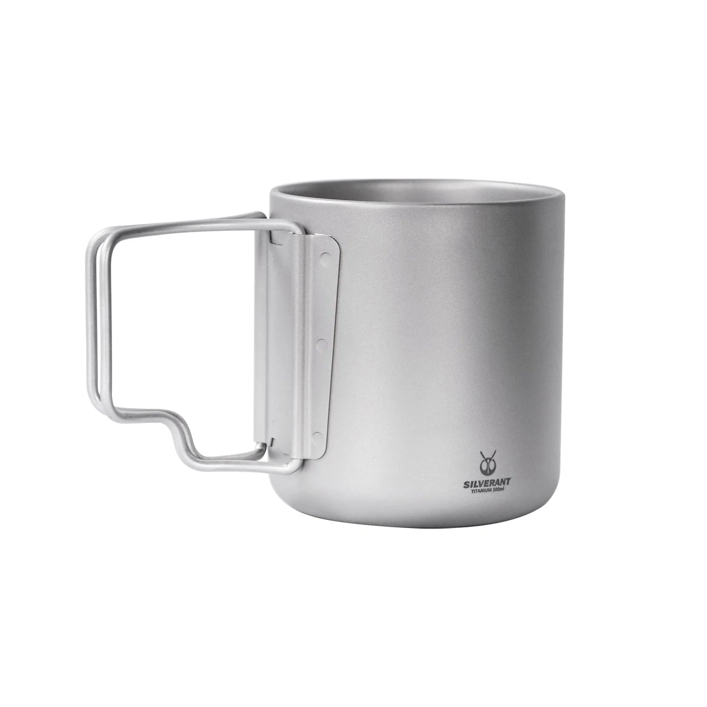 Titanium Double Wall Mug 300ml/10.14fl oz - Foldable Handle
