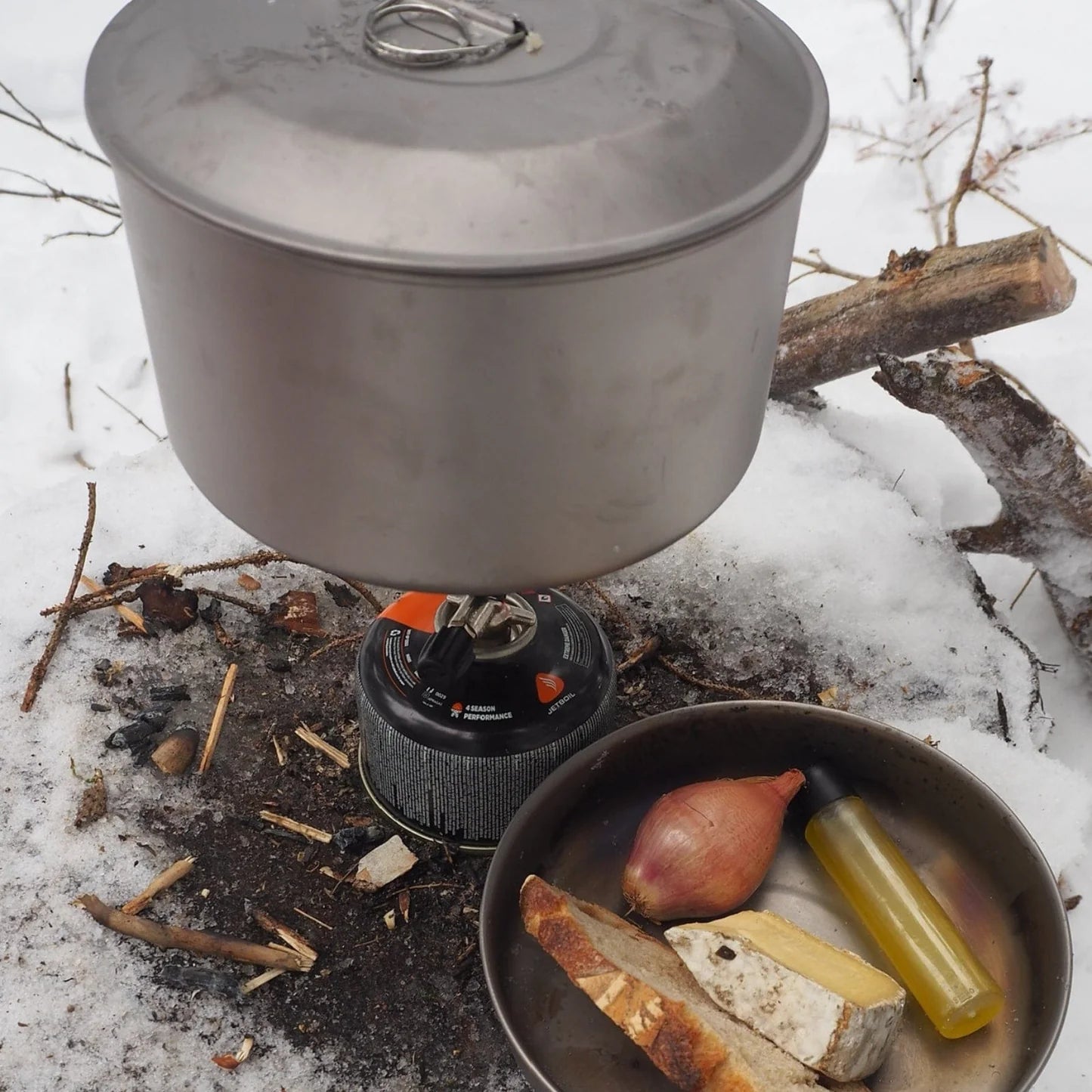 2-Piece Titanium Pot & Pan Camping Cookware Set