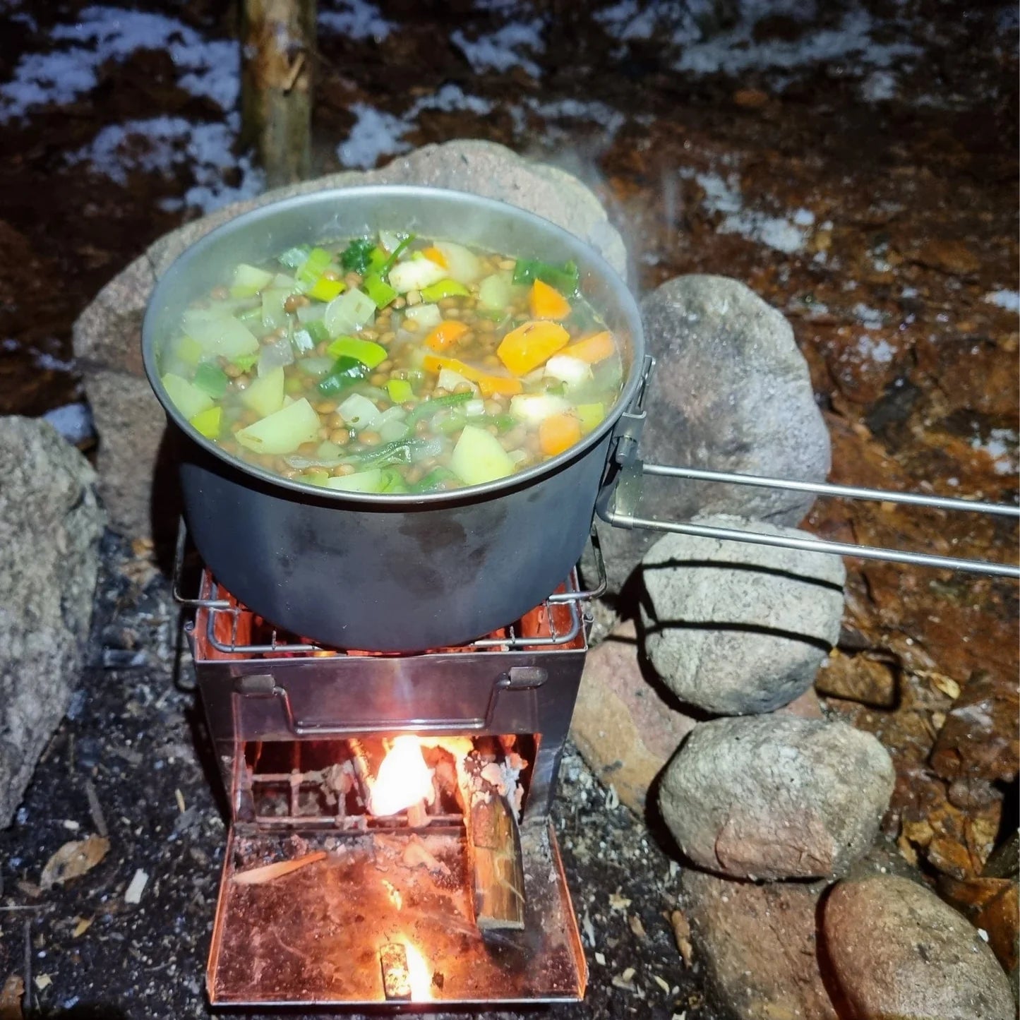 2-Piece Titanium Pot & Pan Camping Cookware Set