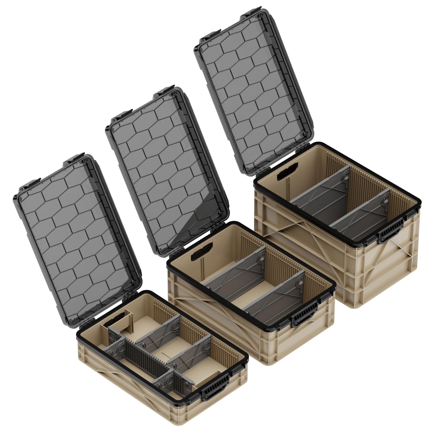 SidioCrate Weather-Resistant Storage Crate 3-Pack