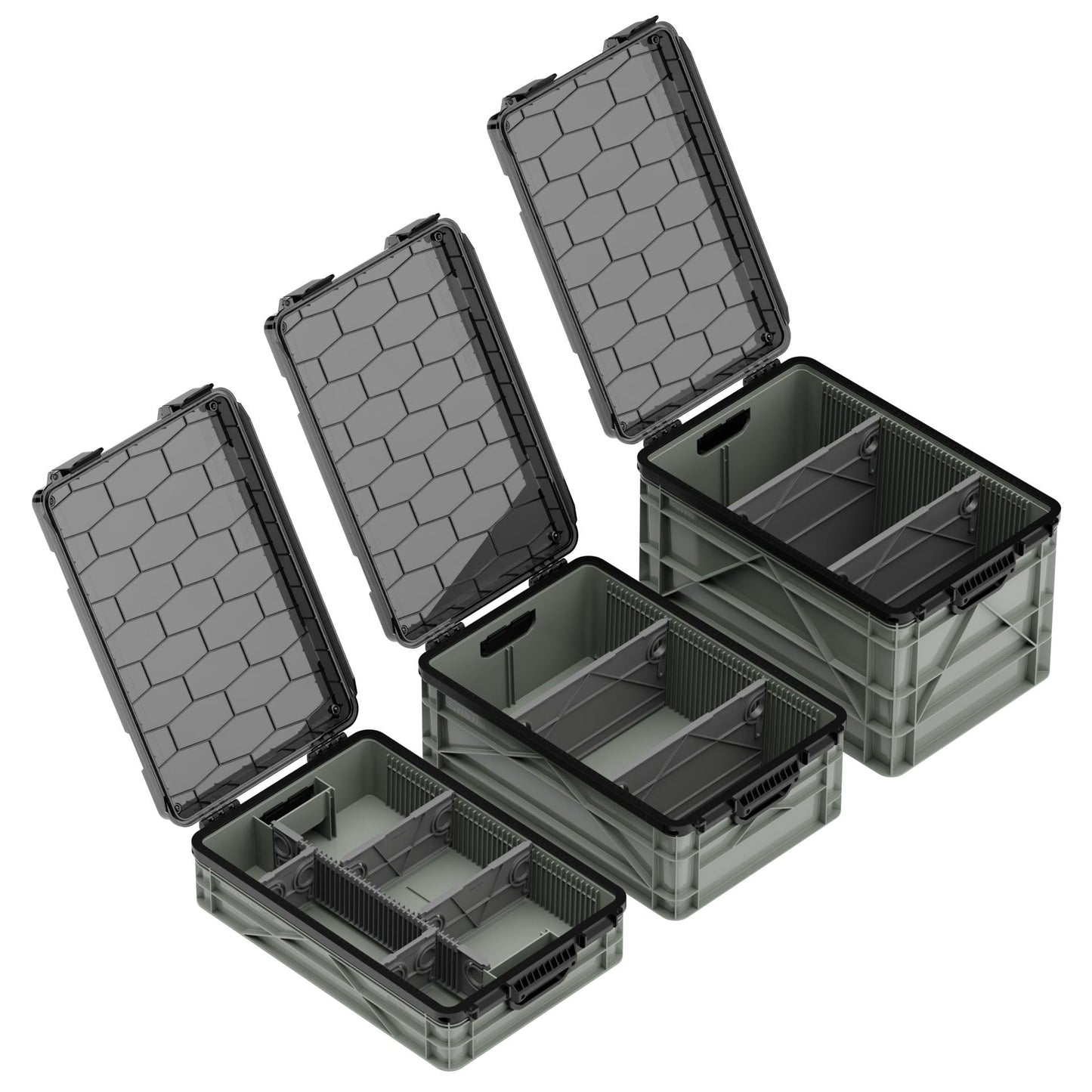 SidioCrate Weather-Resistant Storage Crate 3-Pack