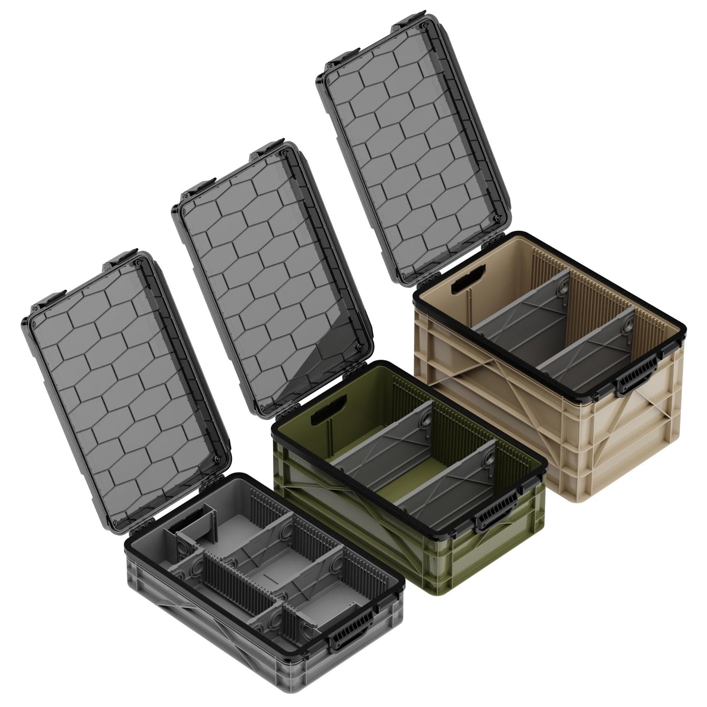 SidioCrate Weather-Resistant Storage Crate 3-Pack