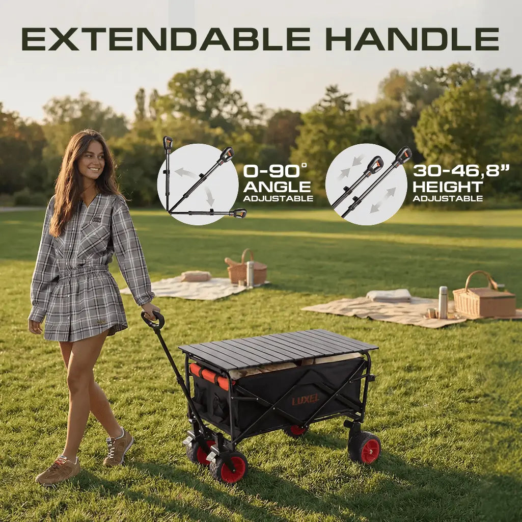Electric Folding Wagon with Tank Wheels – LUXEL CEC-2BR
