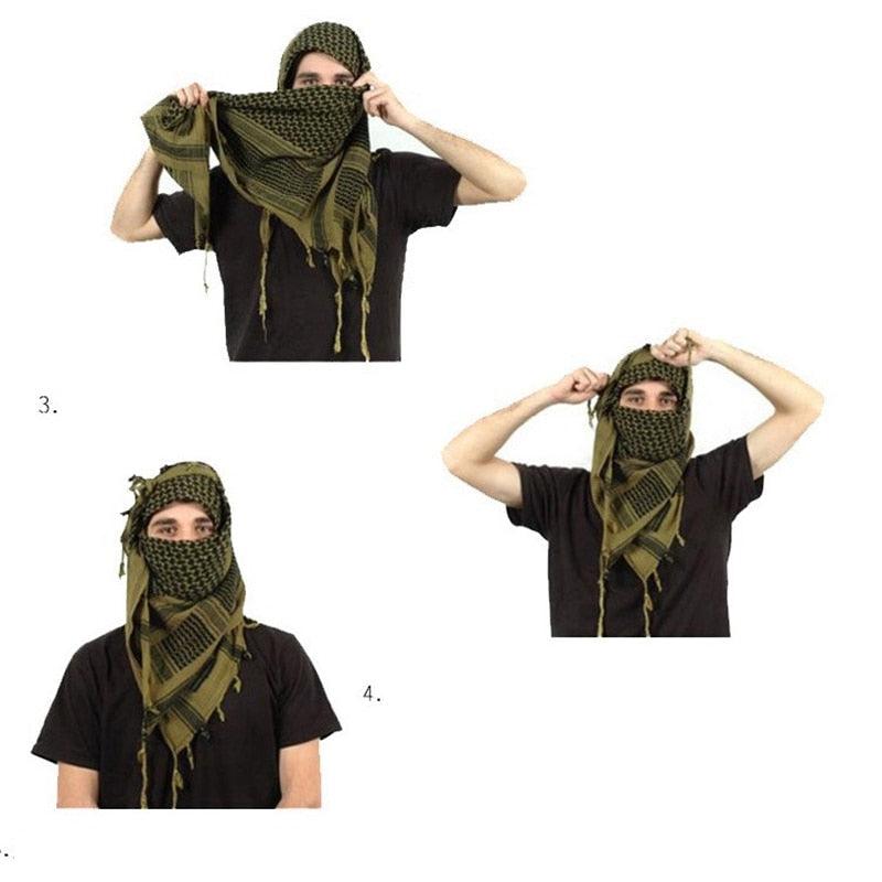 Keffiyeh Shemagh Arab Scarf Shawl Neck Cover H