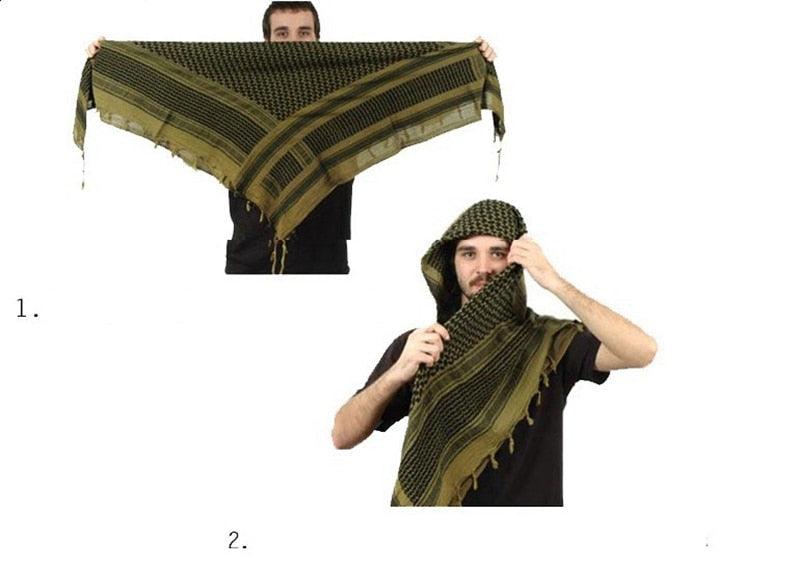 Keffiyeh Shemagh Arab Scarf Shawl Neck Cover H