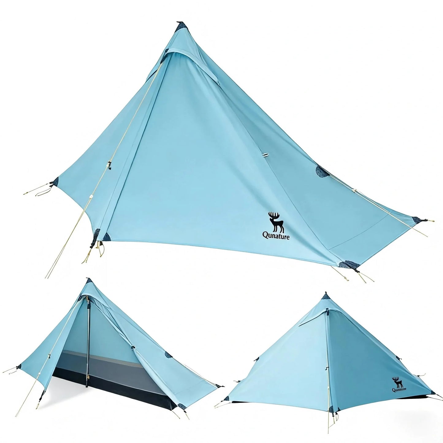 Ultralight 1-Person Poleless Tent Rainproof Easy Setup