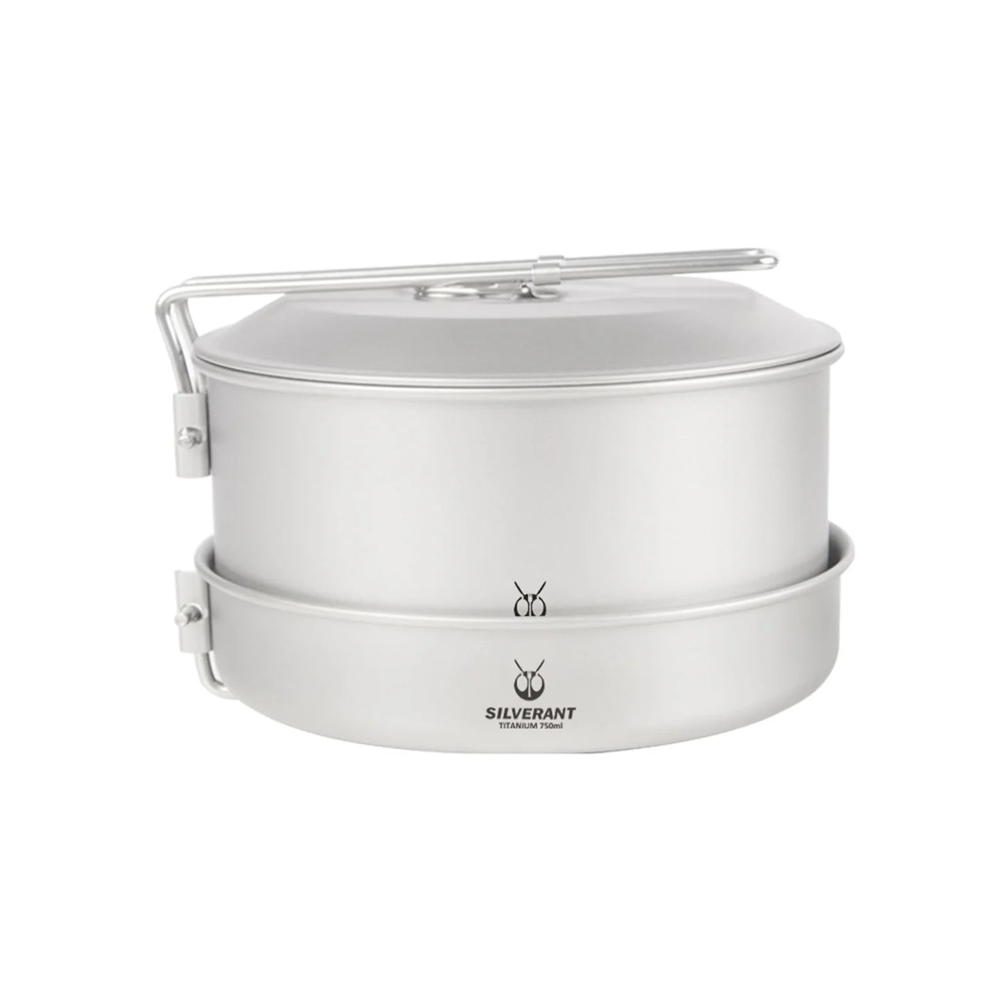 2-Piece Titanium Pot & Pan Camping Cookware Set