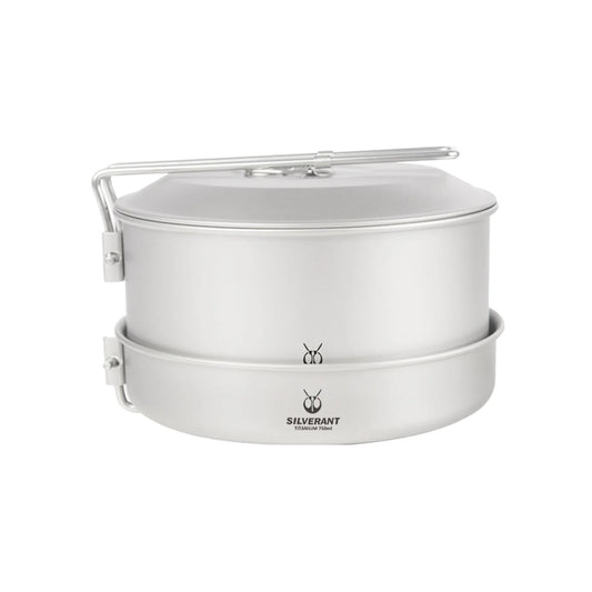 2-Piece Titanium Pot & Pan Camping Cookware Set