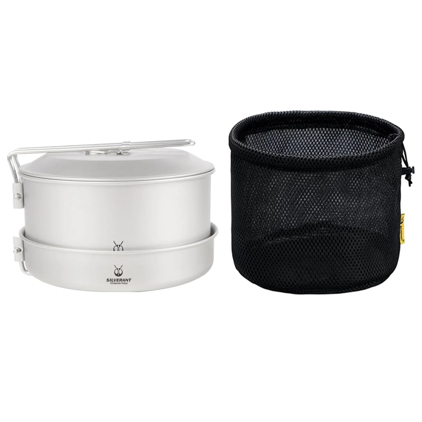 2-Piece Titanium Pot & Pan Camping Cookware Set
