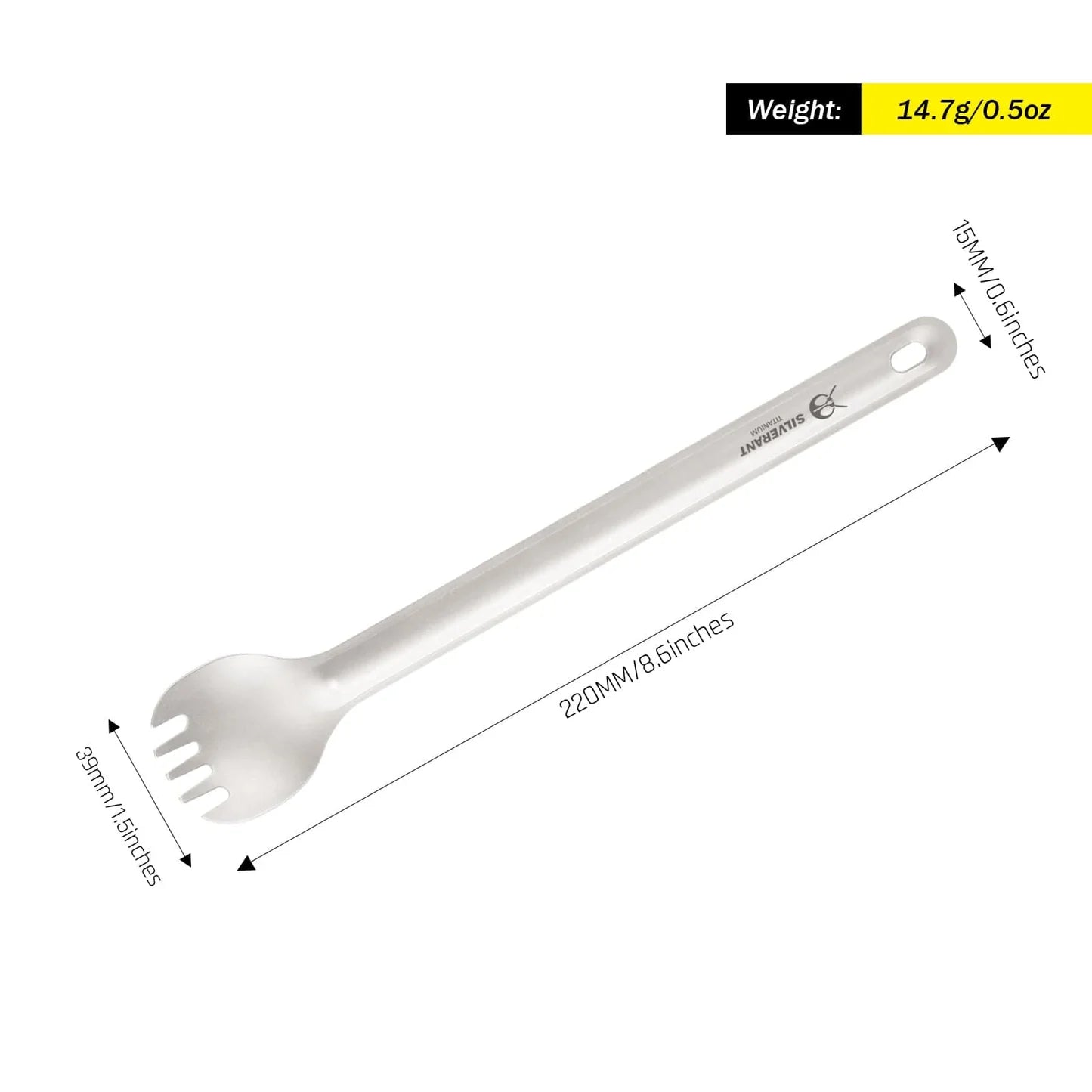 Long Handle Titanium Spork
