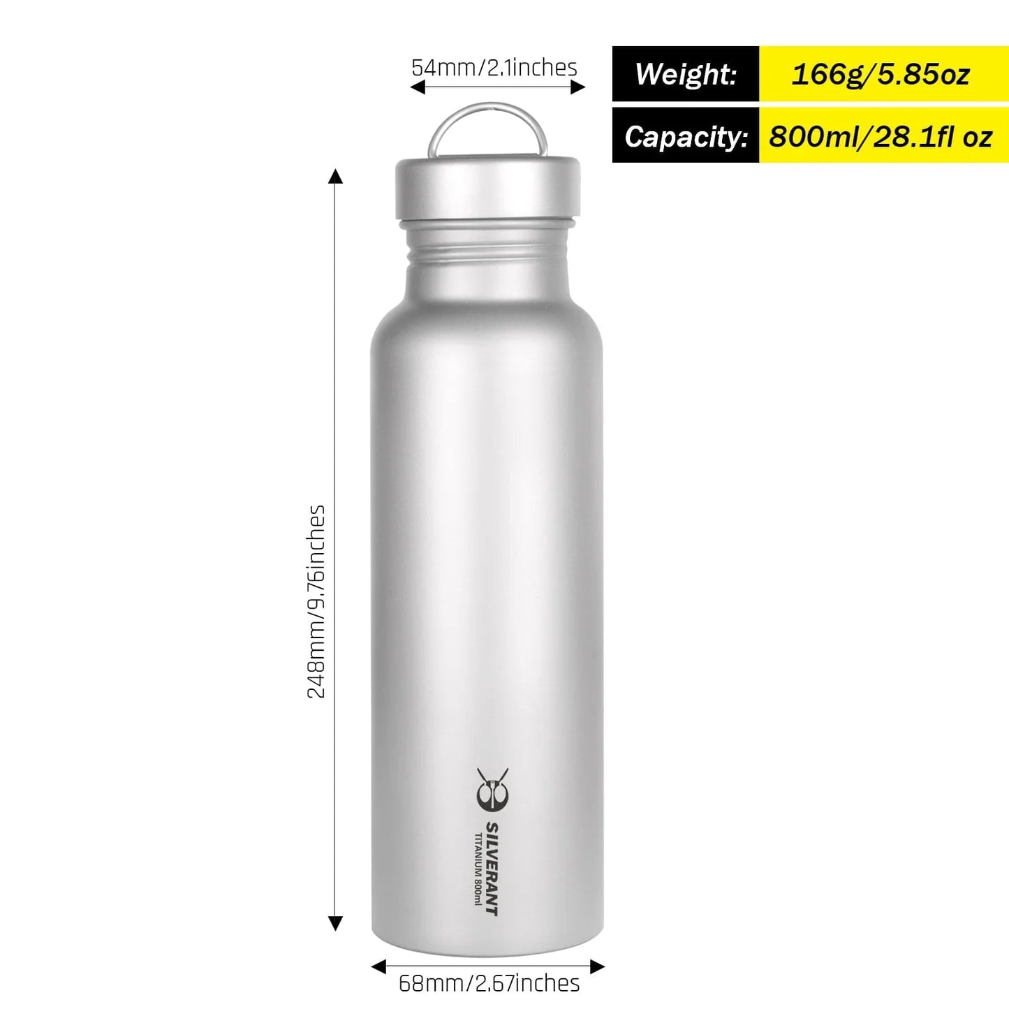 Titanium Water Bottle – 800 ml