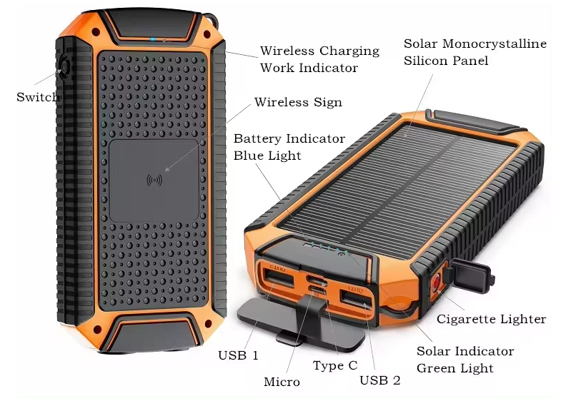 River Country Wireless solar power bank